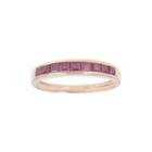 Limited Quantities Channel-set Lead Glass-filled Ruby 14k Rose Gold Band