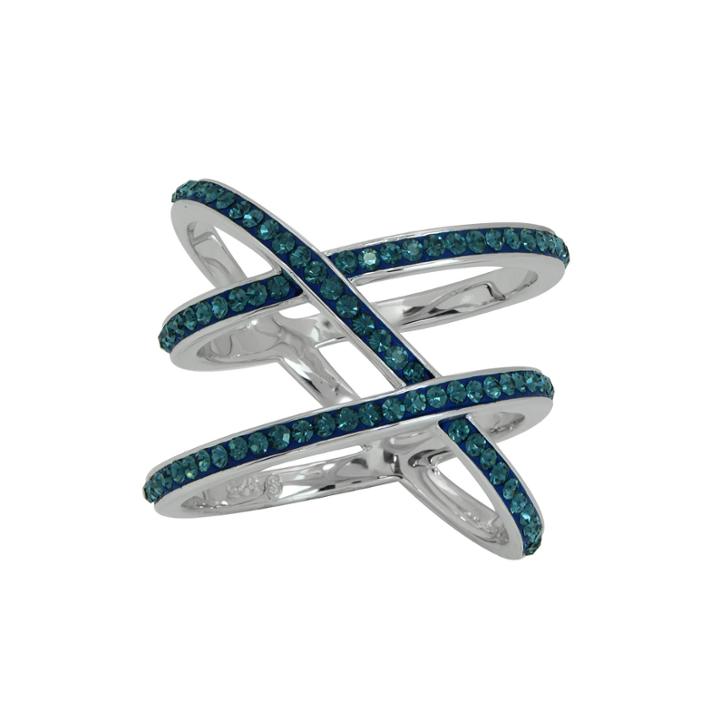 Womens Lab Created Blue Crystal Cocktail Ring
