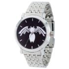 Spiderman Mens Silver Tone Strap Watch-wma000221