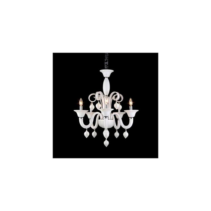 Warehouse Of Tiffany Kayzee 5-light White 24-inchchandelier