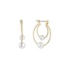 Monet Jewelry White Hoop Earrings