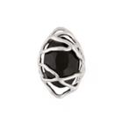 Mixit&trade; Silver Stretch With Jet Ring