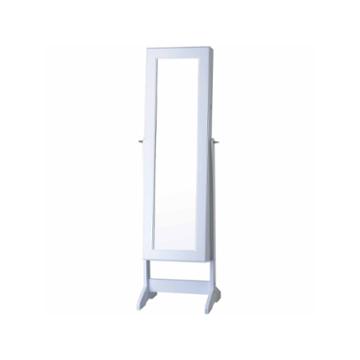 White Cheval Free Standing Jewelry Armoire