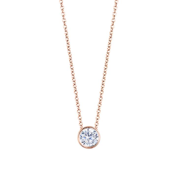 Womens 1/4 Ct. T.w. Genuine White Diamond 14k Gold Round Pendant Necklace
