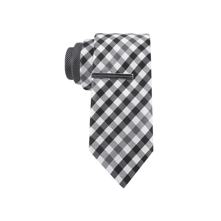 Jf J. Ferrar Gingham Constrast Knot Tie - Slim