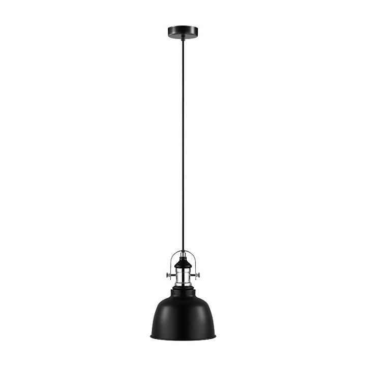 Eglo Gilwell 1-light 7 Inch Matte Black And Chromemini Pendant Ceiling Light
