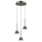 Eglo Musero Led 11 Inch Matte Nickel Multi Light Pendant Ceiling Light