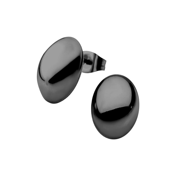 Black Ip Stainless Steel Earrings