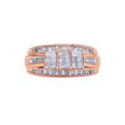 1 Ct. T.w. Diamond 10k Rose Gold Princess-cut Multi-top Ring
