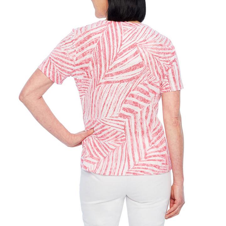 Alfred Dunner Classics Short Sleeve V Neck T-shirt-womens