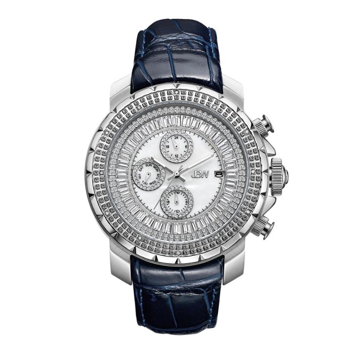 Jbw Diamond Mens Blue Strap Watch-j6347l-e