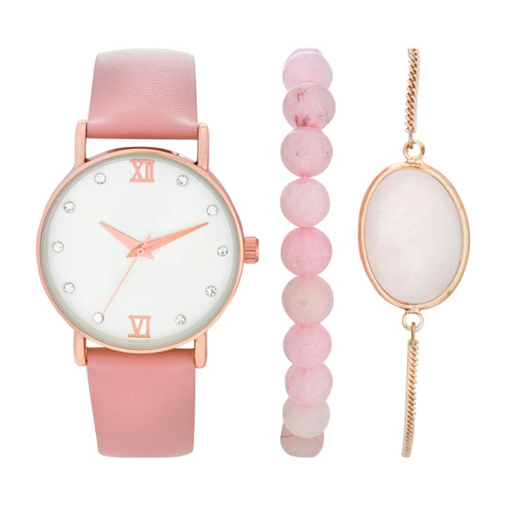 Womens Rose Goldtone Watch Boxed Set-wac5267jc