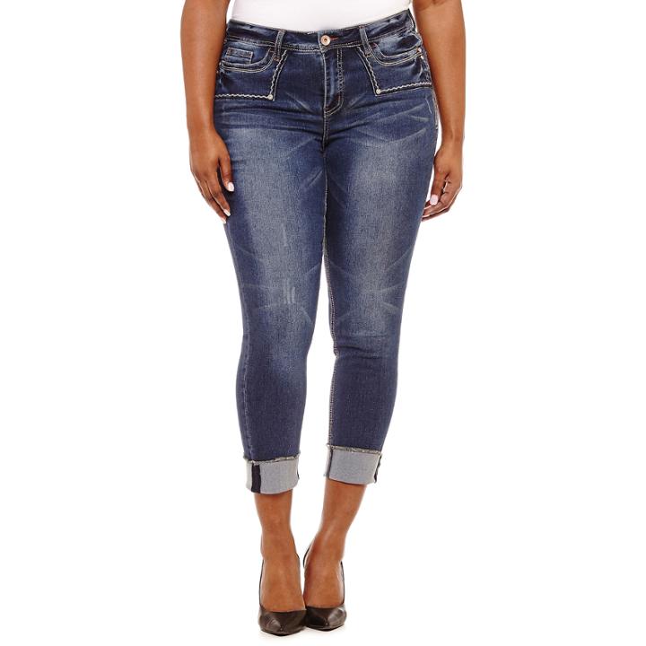 Hydraulic 27 Fray Cuff Skinny Ankle-juniors Plus