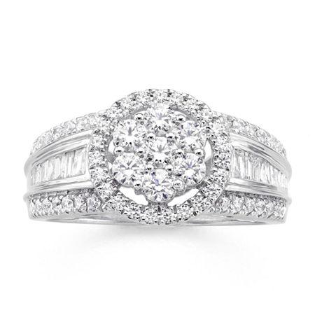Diamond Blossom 1 Ct. T.w. Diamond 10k White Gold Ring
