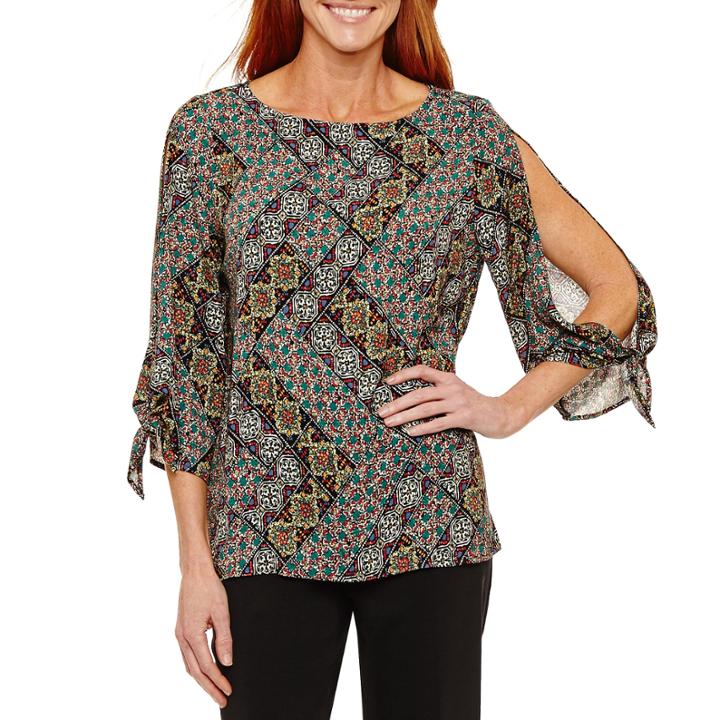 Sag Harbor Fiesta Tunic Top