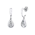 Sirena 1/8 Ct. T.w. White Diamond 14k Gold Drop Earrings