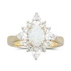 Lab Created Opal Ring With Lab Created Sapphire
