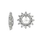 Diamond Accent & Genuine White Topaz Sterling Silver Earring Jackets
