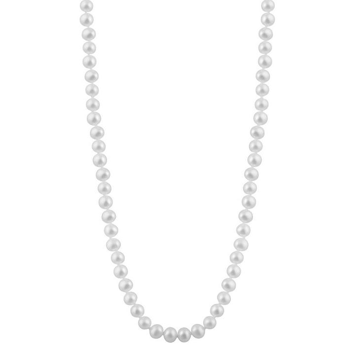 Splendid Pearls Womens White Pearl 14k Gold Strand Necklace