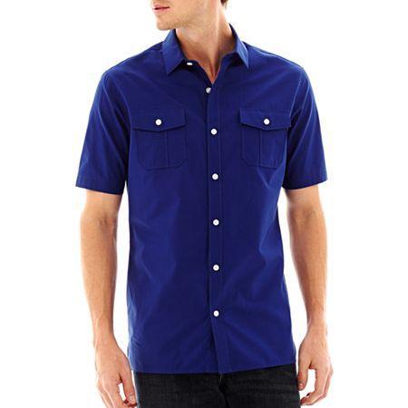 Claiborne Short-sleeve Button-front Shirt