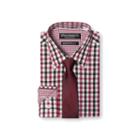 Graham & Co. 2 Color Gingham Dress Shirt And Tie
