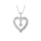 Diamond Blossom Womens 1/4 Ct. T.w. White Diamond Sterling Silver Pendant Necklace
