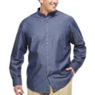 Claiborne Long-sleeve Banded-collar Chambray Shirt