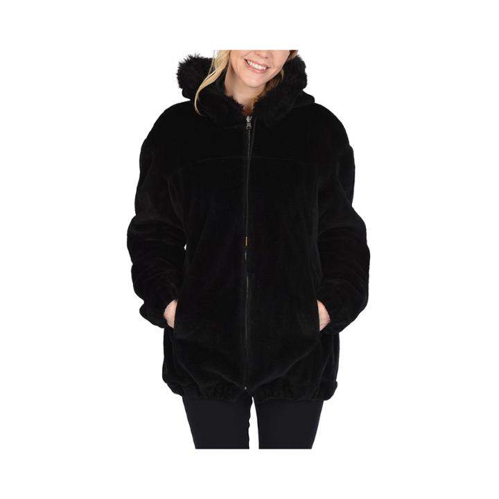 Excelled Reversible Faux-leather/faux-fur Jacket