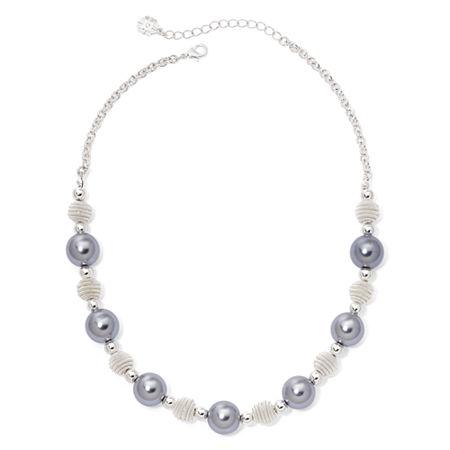Monet Gray And Silver Collar Necklace