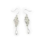 Vieste Silver-tone Crystal Bubble Drop Earrings
