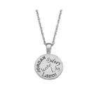 Personalized Sterling Silver Engraved Scattered Family Names Pendant Necklace