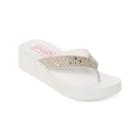 Pop Crater Eva Jeweled Wedge Flip Flops