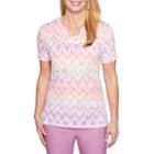 Alfred Dunner Los Cabos Short Sleeve Round Neck T-shirt-womens