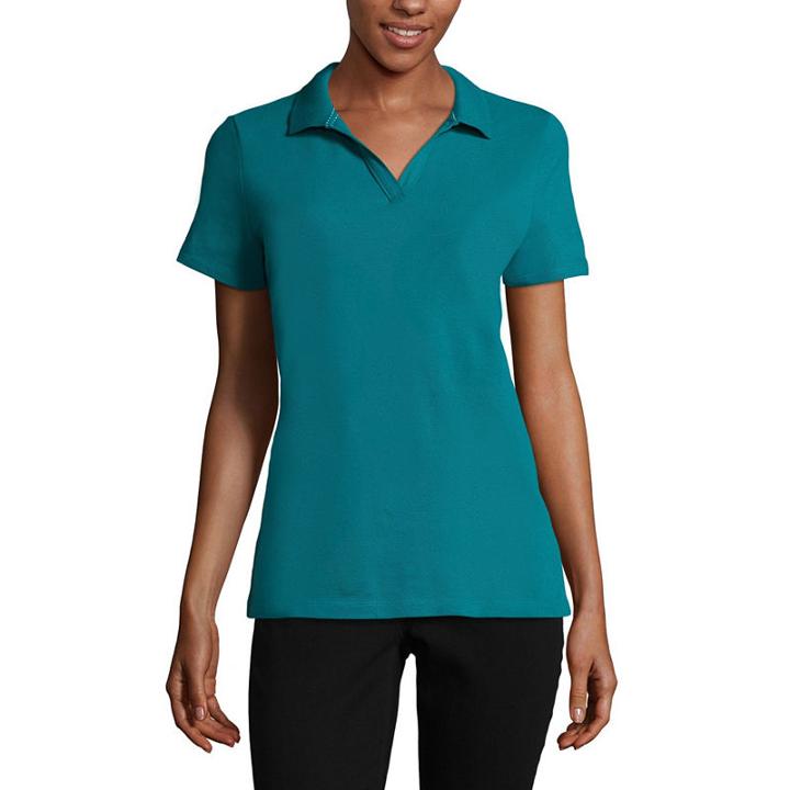 St. John's Bay Short Sleeve Knit Polo Shirt - Petites