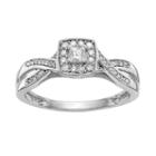 Womens 1/3 Ct. T.w. Genuine Multi-shape White Diamond 14k Gold Promise Ring