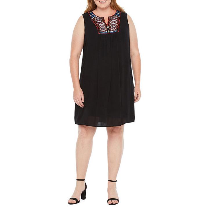 Luxology Sleeveless Shift Dress - Plus