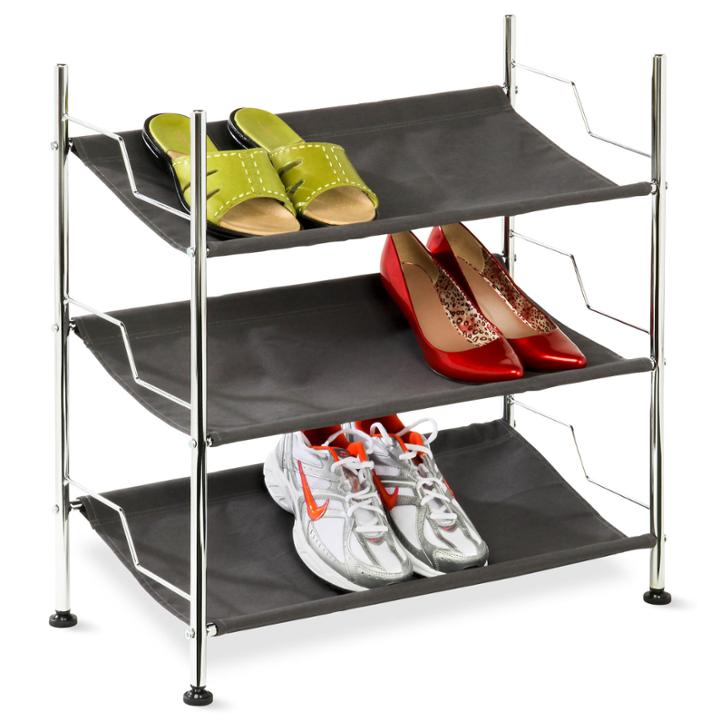 Honey-can-do 3-tier Canvas Shoe Rack