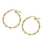 Made In Italy 24k Gold Over Silver Sterling Silver 25mm Hoop Earrings