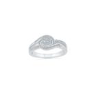 Womens 1/5 Ct. T.w. Genuine Round White Diamond Sterling Silver Engagement Ring