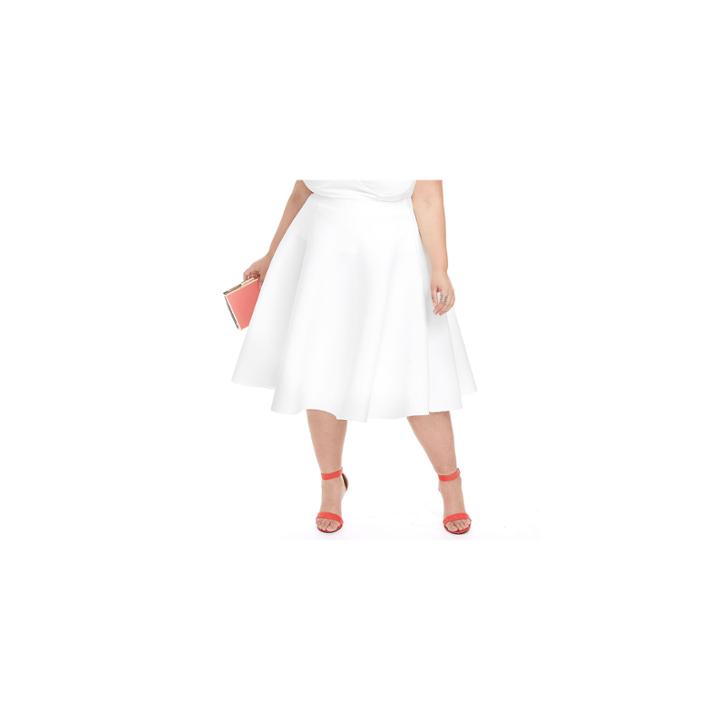Fashion To Figure Circle Midi Flared Skirt-plus
