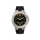 Croton Mens Black And Yellow Stainless Steel Watch