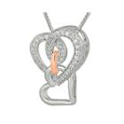1/4 Ct. T.w. Diamond Linked Heart Pendant Necklace