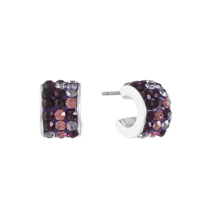 Liz Claiborne Purple 14mm Hoop Earrings