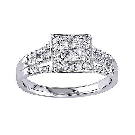 1/2 Ct. T.w. Diamond 10k White Gold Engagement Ring