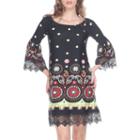White Mark Rakel 3/4 Sleeve Sheath Dress