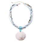 Mixit&trade; Blue Gold-tone Shell Pendant Necklace