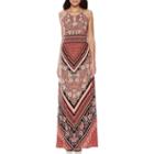 London Times Sleeveless Keyhole Halter Maxi Dress - Petite