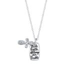 Footnotes Footnotes Womens Clear Cross Pendant Necklace