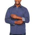 Society Of Threads Long Sleeve Dots Button-front Shirt-big And Tall