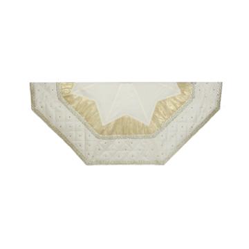 Kurt Adler 52 Ivory Color With Quilted Border Tree Skirt